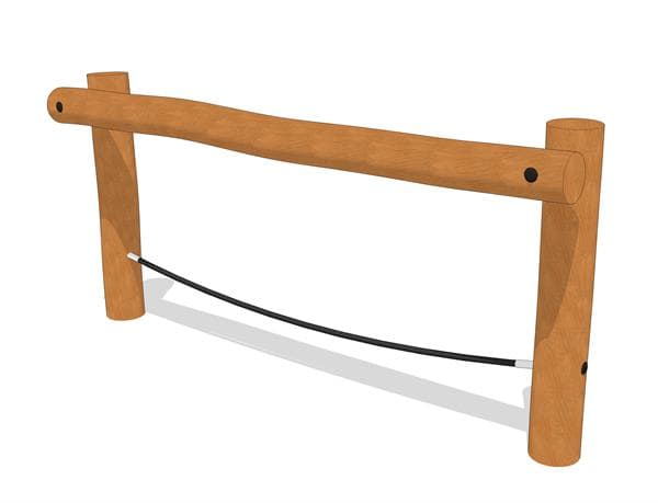 Robinia balancebom med gåtov og vange — billede 1 af 4