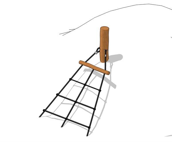 Trekantet klatrenet til bakke — billede 1 af 4