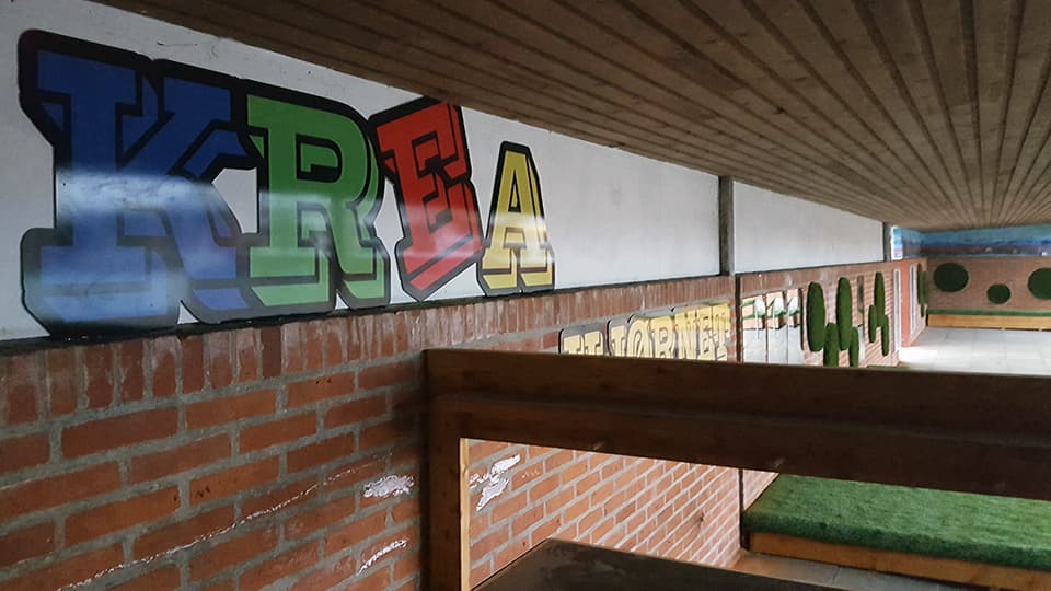 Detalje fra skolegården på Bedsted Skole