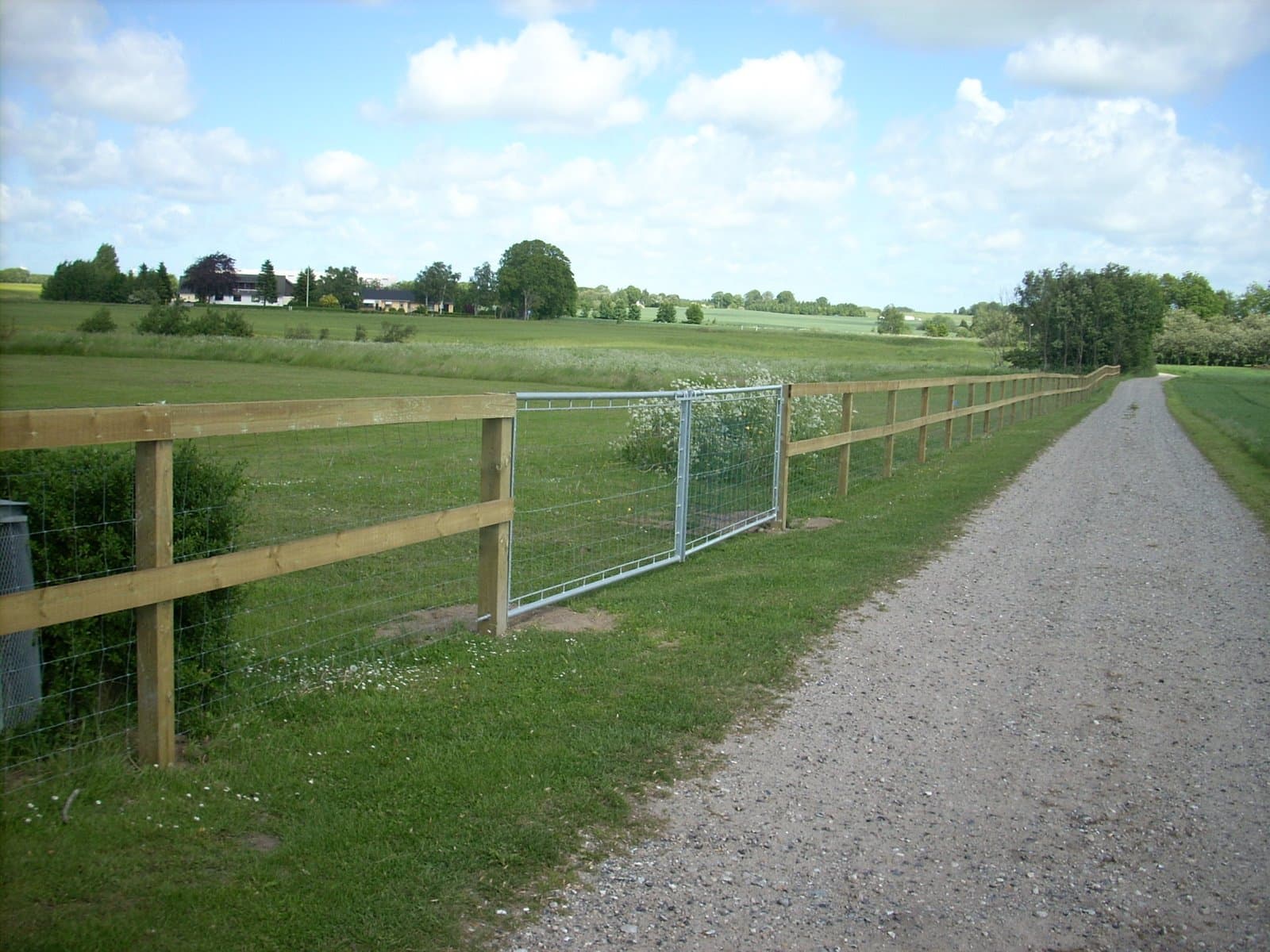 Næsten 500 meter hundehegn i landskabet ved Fårup