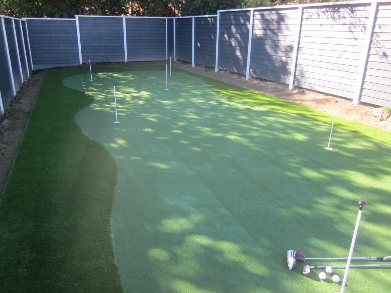 Puttinggreen i baghaven