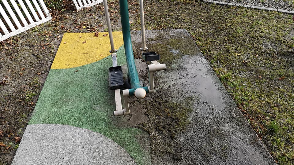 Færdigvasket gummibelægning