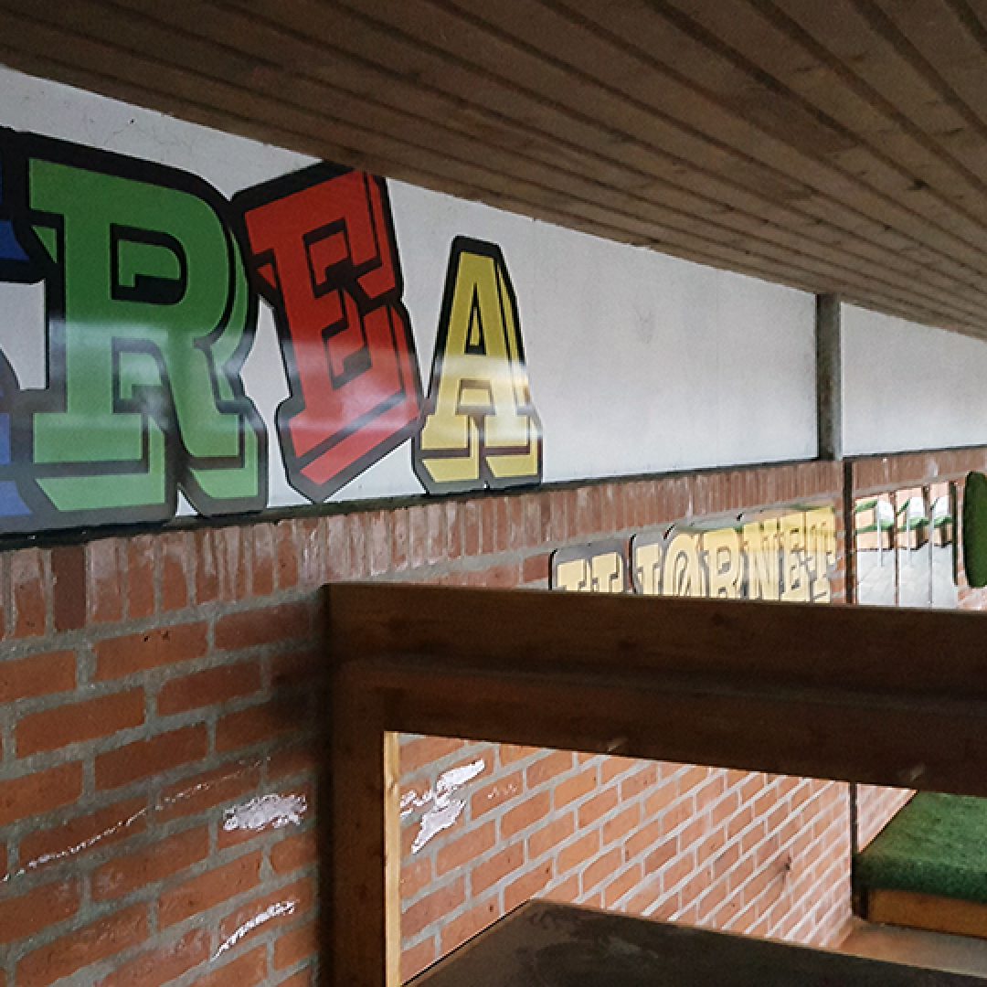 Detalje fra skolegården på Bedsted Skole
