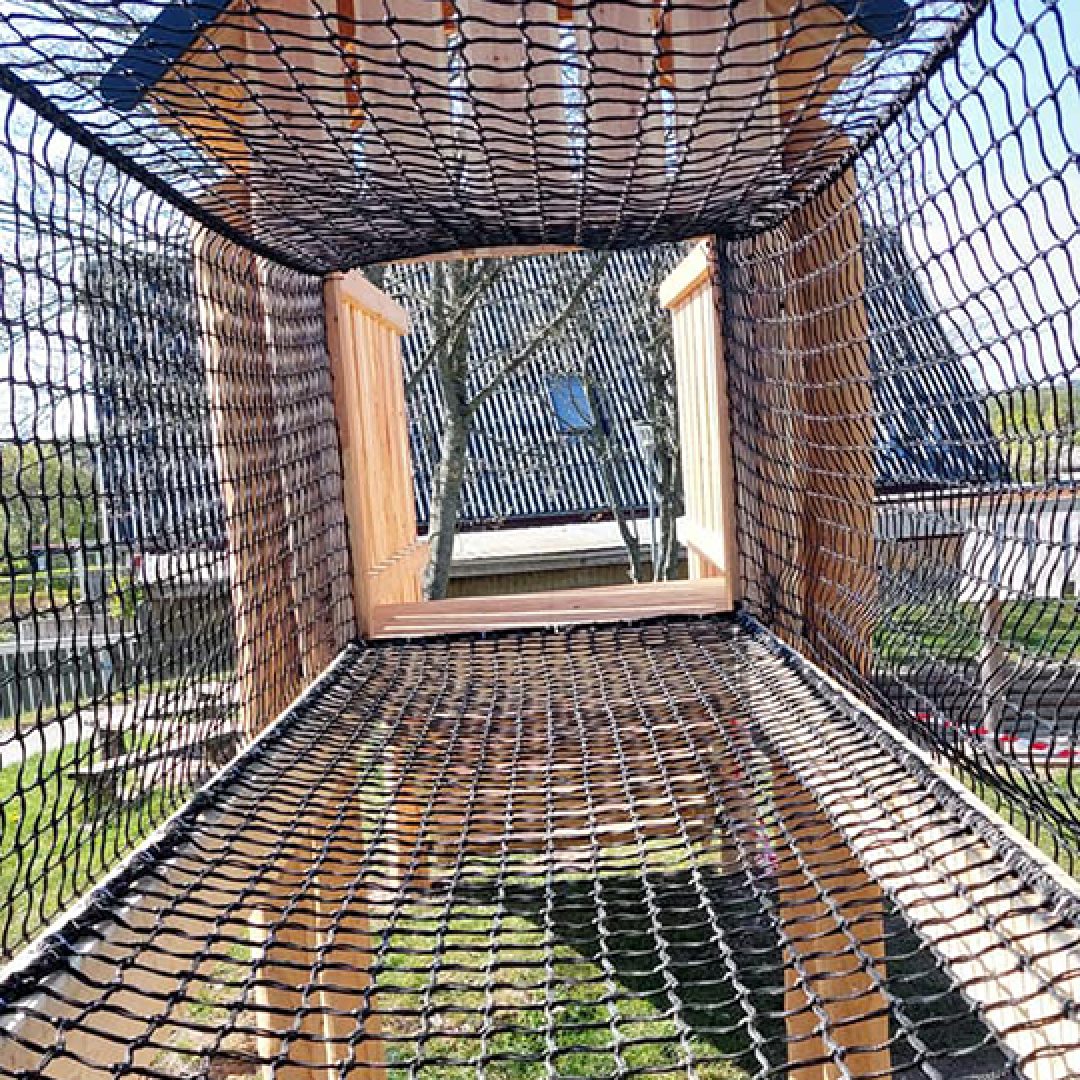 Detalje af tårnsystem og nettunnel