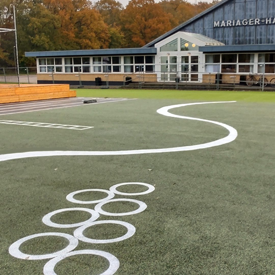 Opstribning på gummibelægning