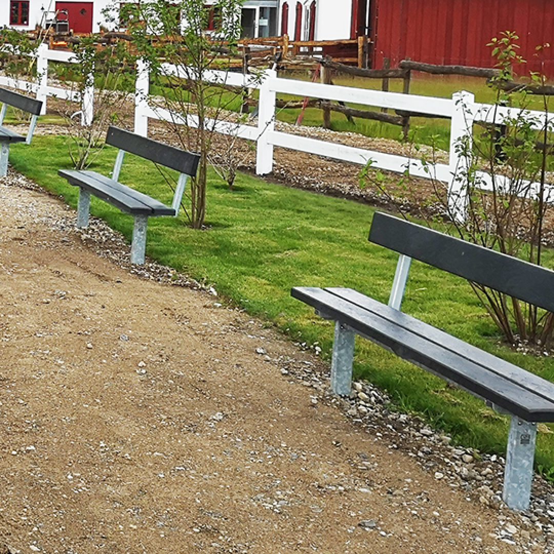Tematisk udsmykning på legeplads